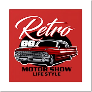 retro motorshow Posters and Art